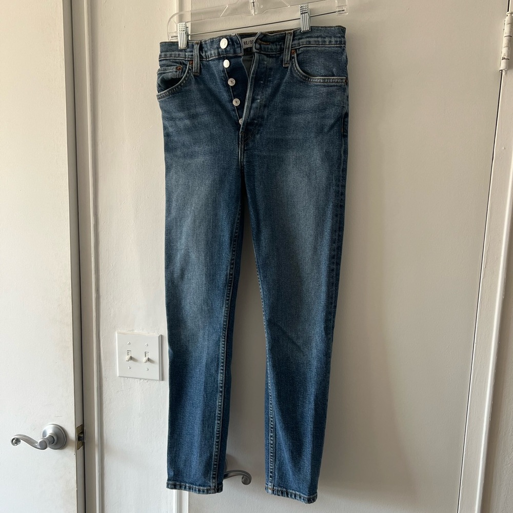 REDONE DENIM RIGID HIHJ RIDE STOVEPIPE JEANS